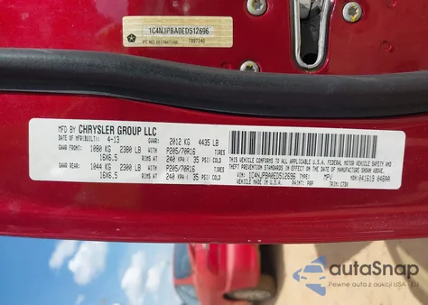 2014 Jeep Patriot Sport z USA, uszkodzony, nr VIN 1C4NJPBA0ED512696